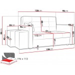 Καναπές Viva Home διθέσιος-Αριστερή-Prasino Skouro