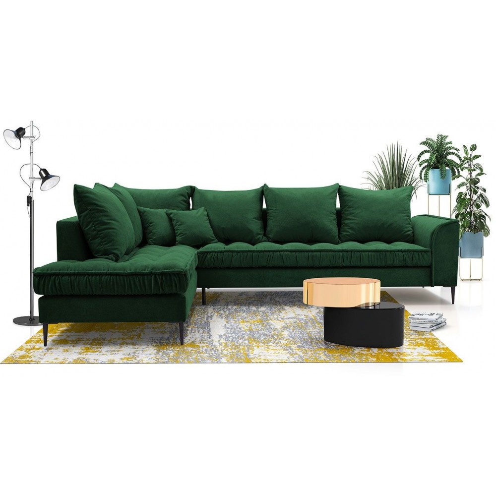 Γωνιακός καναπές Lena-Prasino-Αριστερή