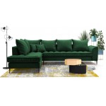 Γωνιακός καναπές Lena-Prasino-Αριστερή