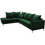 Γωνιακός καναπές Lena-Prasino-Αριστερή