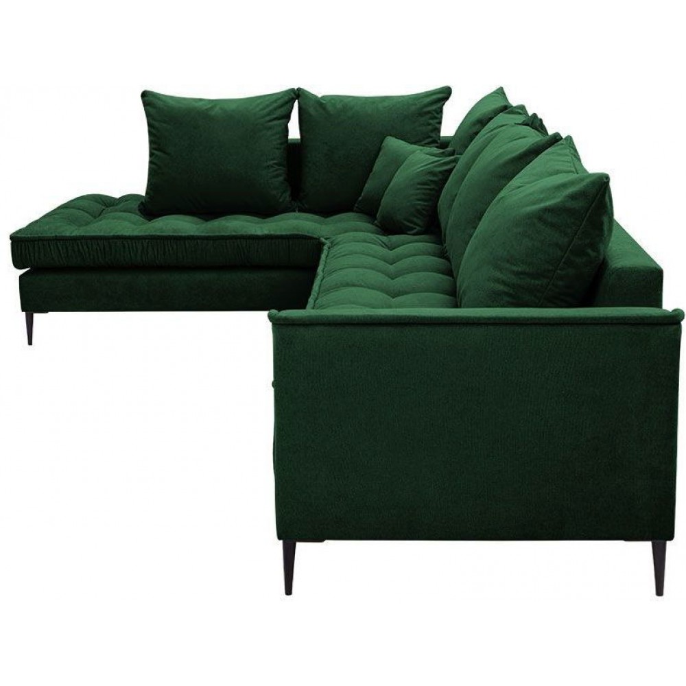 Γωνιακός καναπές Lena-Prasino-Αριστερή