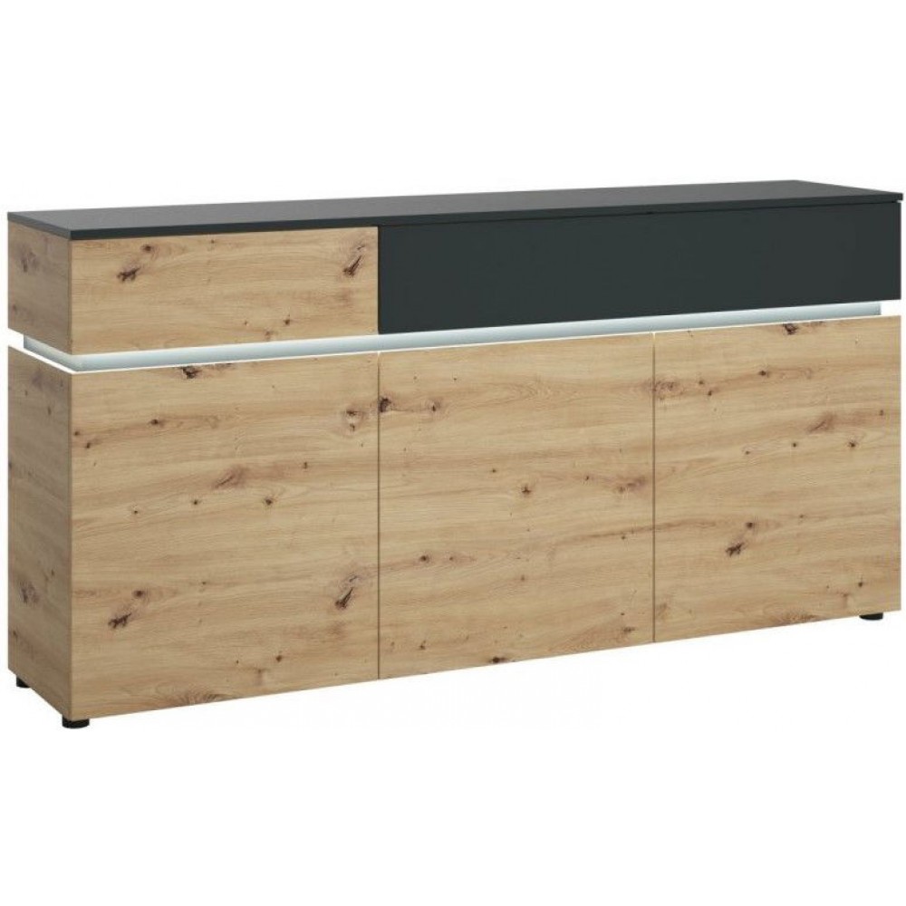 Μπουφές Glimmer 3D2S-Fusiko-Mavro