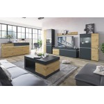 Μπουφές Glimmer 3D2S-Fusiko-Mavro