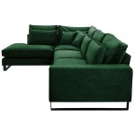 Γωνιακός καναπές Corblack-Prasino-Αριστερή
