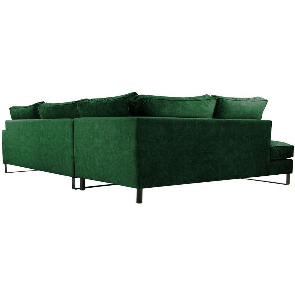 Γωνιακός καναπές Corblack-Prasino-Αριστερή