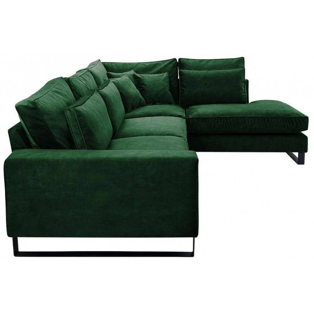 Γωνιακός καναπές Corblack-Prasino-Δεξιά