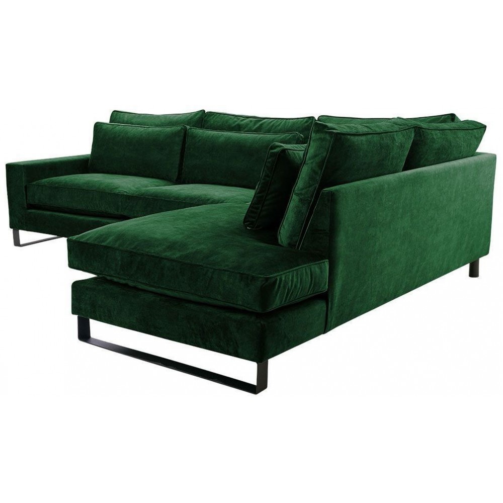 Γωνιακός καναπές Corblack-Prasino-Δεξιά