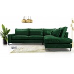 Γωνιακός καναπές Corblack-Prasino-Δεξιά