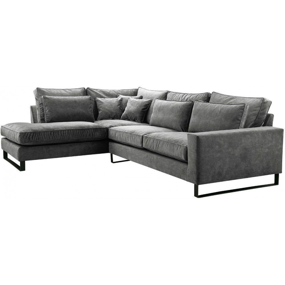 Γωνιακός καναπές Corblack-Gkri-Αριστερή