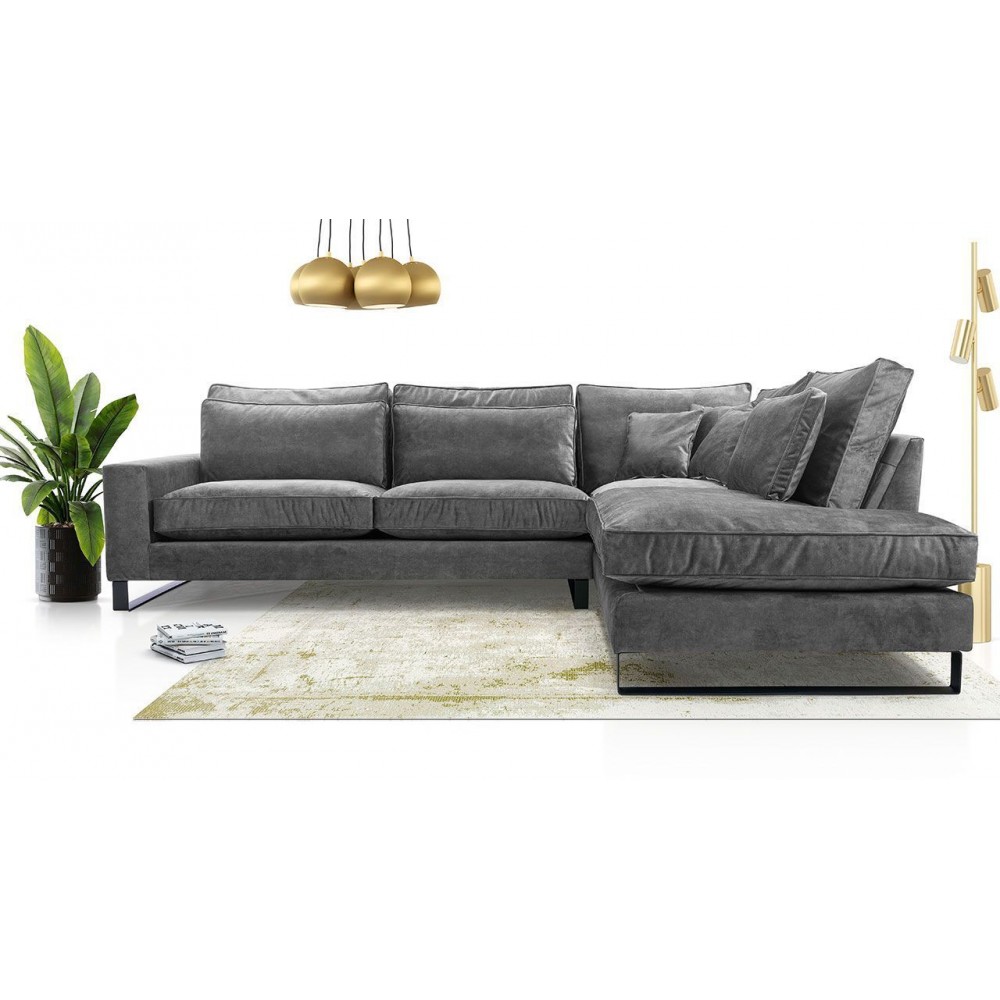 Γωνιακός καναπές Corblack-Gkri-Δεξιά