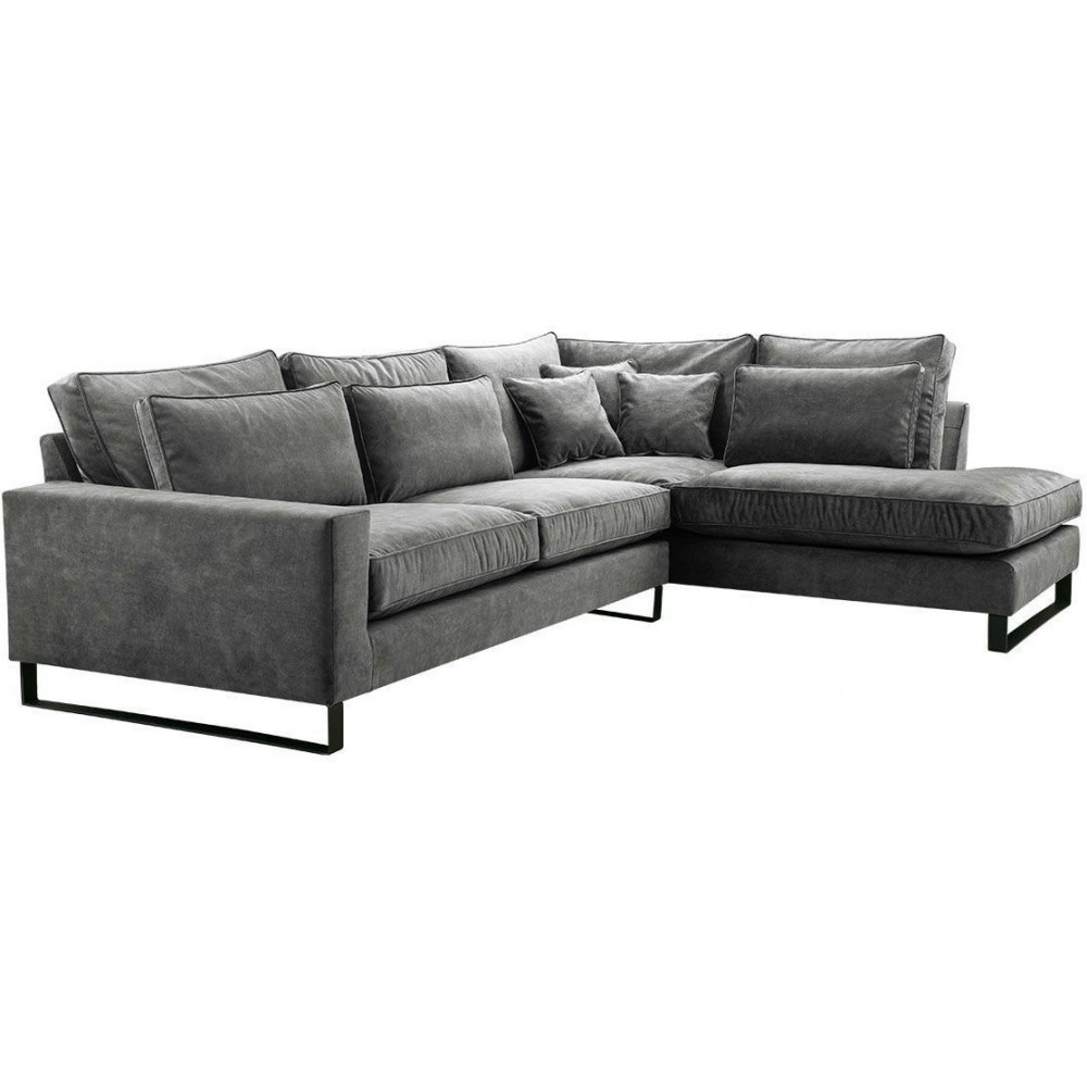 Γωνιακός καναπές Corblack-Gkri-Δεξιά