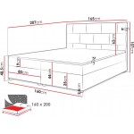 Επενδυμένο κρεβάτι Wall-Mple-160 x 200