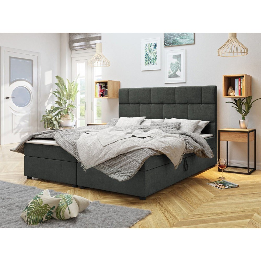 Επενδυμένο κρεβάτι Wall-Gkri-160 x 200