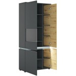 Βιτρίνα Glimmer ψηλή-Fusiko-Mavro-Αριστερή