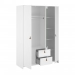 Ντουλάπα Minkee τρίφυλλη-Leuko