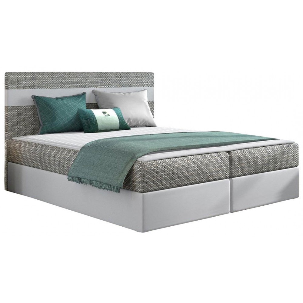 Επενδυμένο κρεβάτι Modena-Leuko - Gkri anoixto-160 x 200