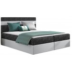 Επενδυμένο κρεβάτι Modena-Leuko-Anthraki-140 x 200