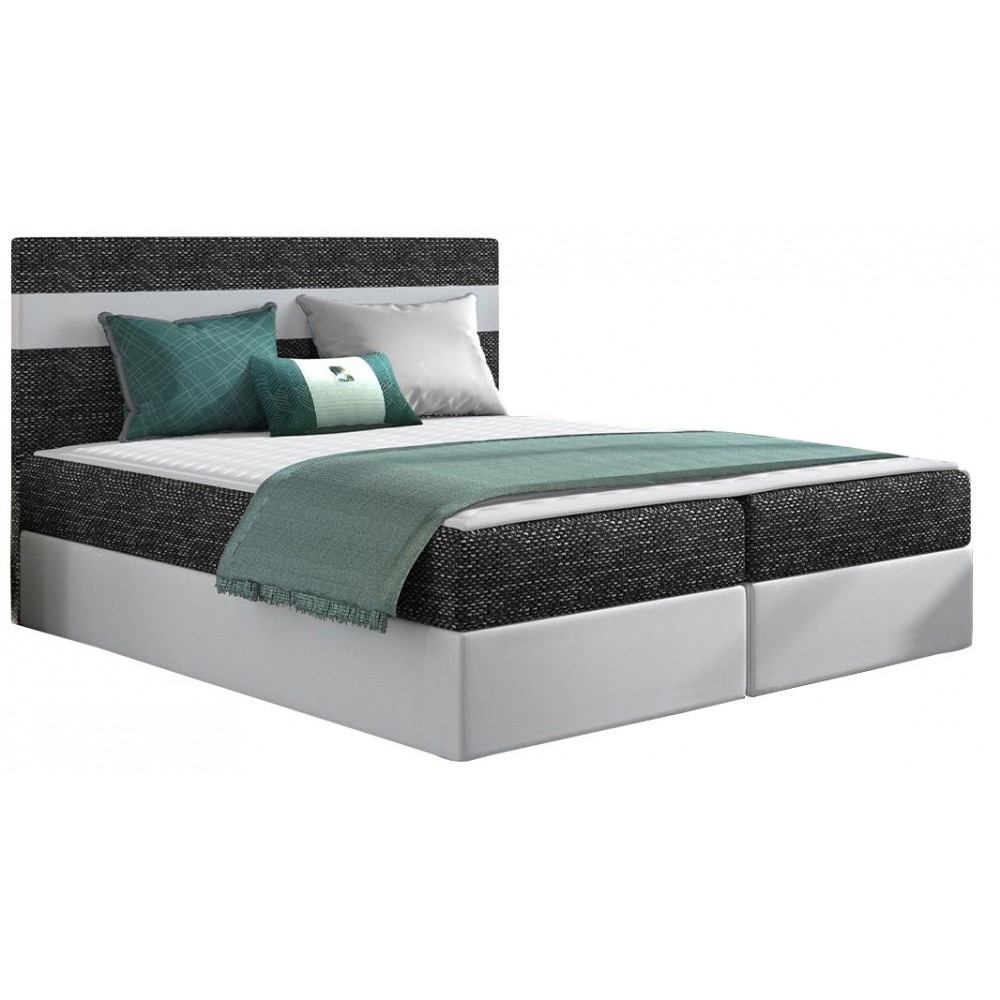 Επενδυμένο κρεβάτι Modena-Leuko-Anthraki-180 x 200