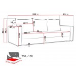 Καναπές - κρεβάτι Mojito-Mpez-kafe