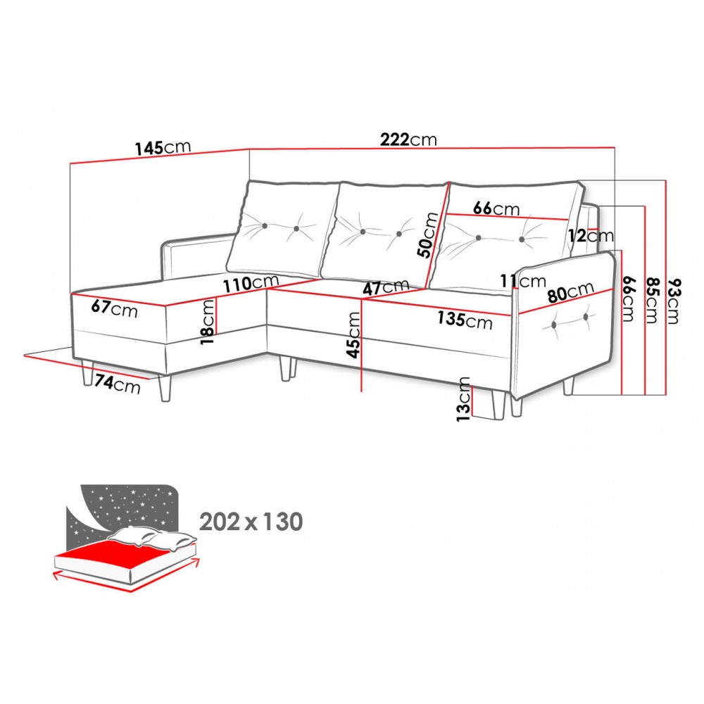 Γωνιακός καναπές Fern-Fustiki