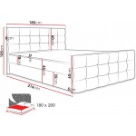 Επενδυμένο κρεβάτι Milano II-Sapio milo-180 x 200