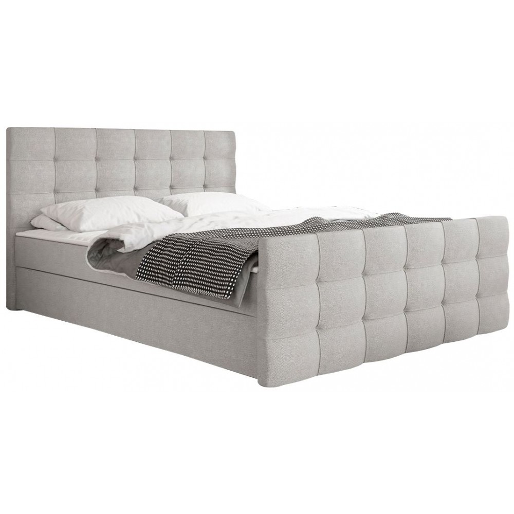 Επενδυμένο κρεβάτι Milano II-Gkri Anoixto-140 x 200