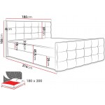 Επενδυμένο κρεβάτι Milano II-Mpez-180 x 200