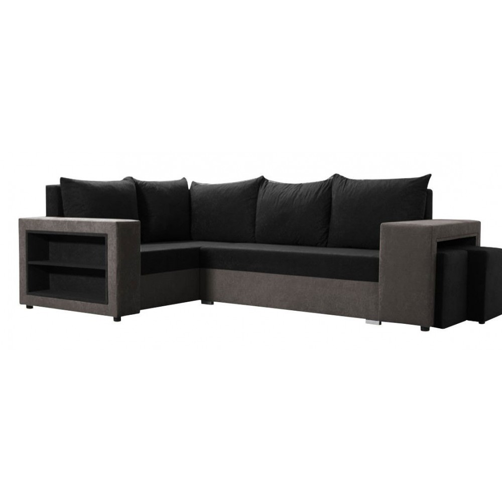 Γωνιακός καναπές Milano-Gkri-mauro-Αριστερή