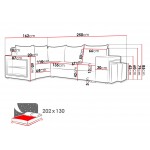 Γωνιακός καναπές Milano-Mpez-kafe-Αριστερή
