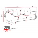 Καναπές - κρεβάτι Manstad-Mple