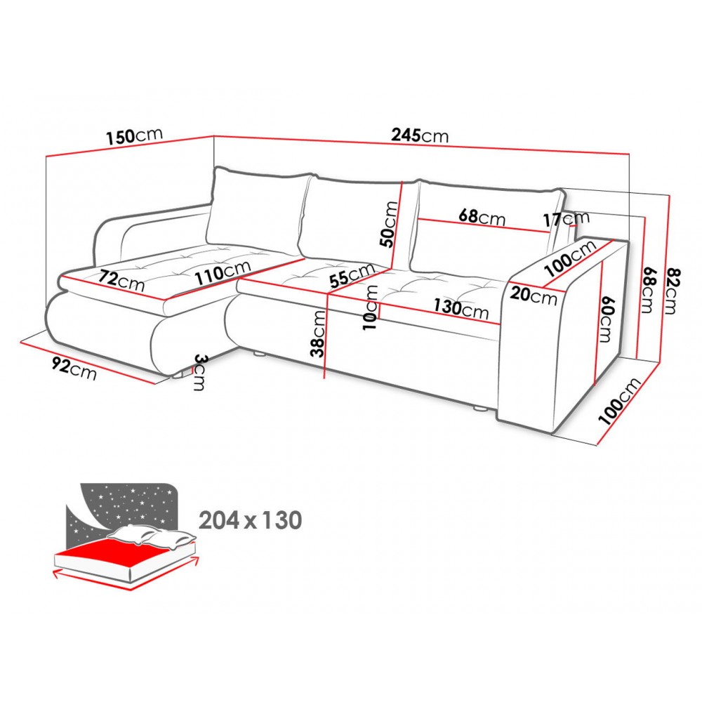 Γωνιακός καναπές Brooklyn-Mauro-Gkri