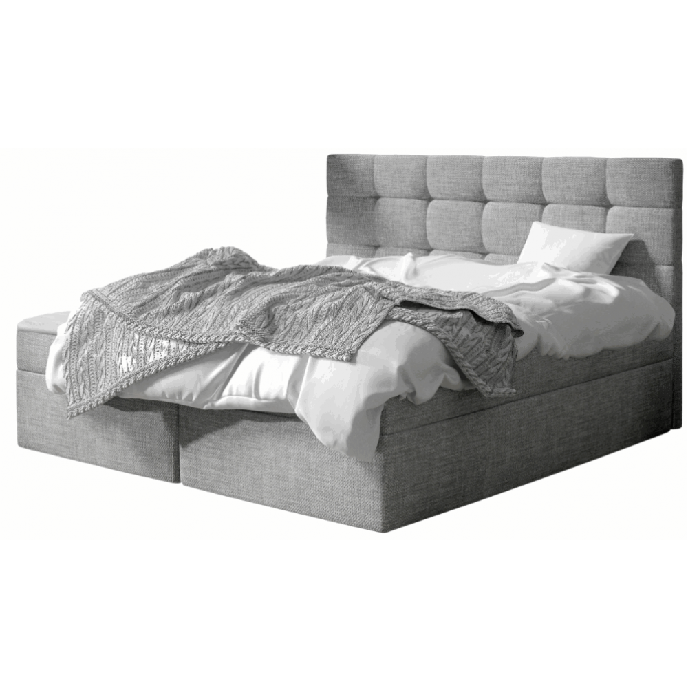 Επενδυμένο κρεβάτι Luanda-140 x 200-Gkri Anoixto