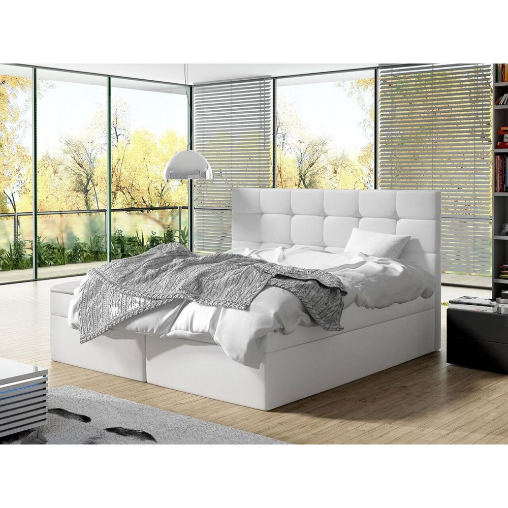 Επενδυμένο κρεβάτι Luanda-160 x 200-Leuko