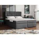 Επενδυμένο κρεβάτι Malmo Box-Gkri Skouro-140 x 200