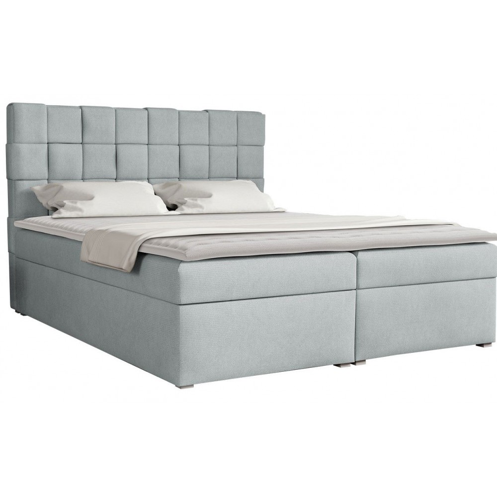 Επενδυμένο κρεβάτι Malmo Box-Gkri Anoixto-160 x 200