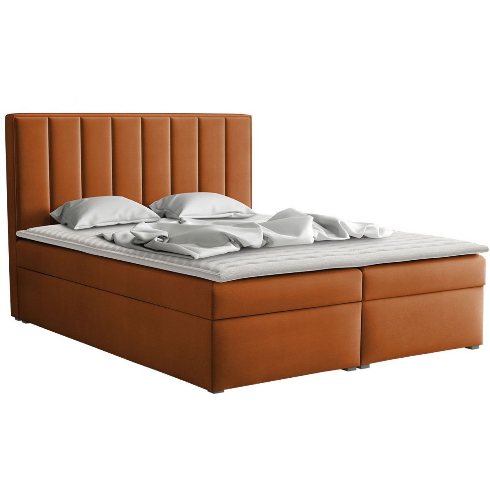 Επενδυμένο κρεβάτι ideal Box-Portokali-180 x 200