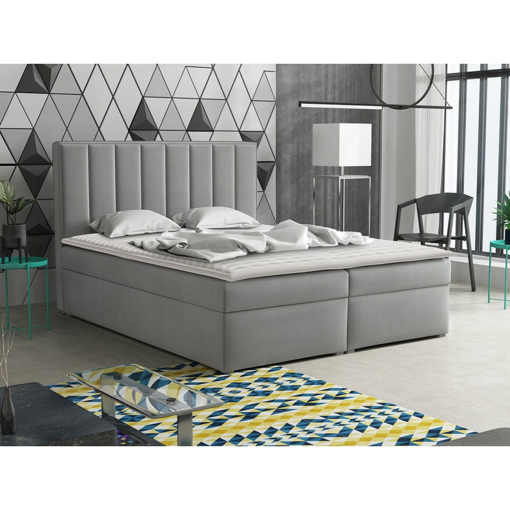 Επενδυμένο κρεβάτι ideal Box-Gkri-140 x 200