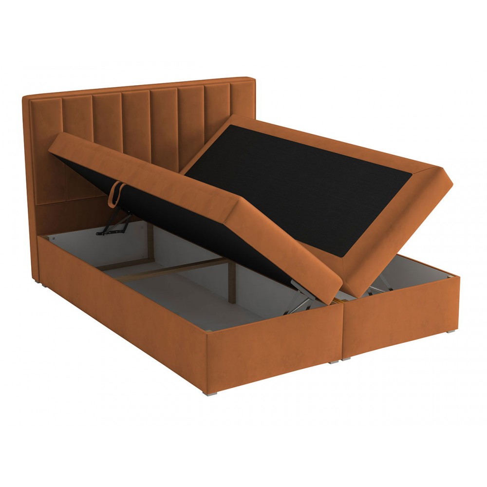 Επενδυμένο κρεβάτι ideal Box-Prasino-180 x 200