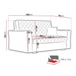 Καναπές διθέσιος Caro II