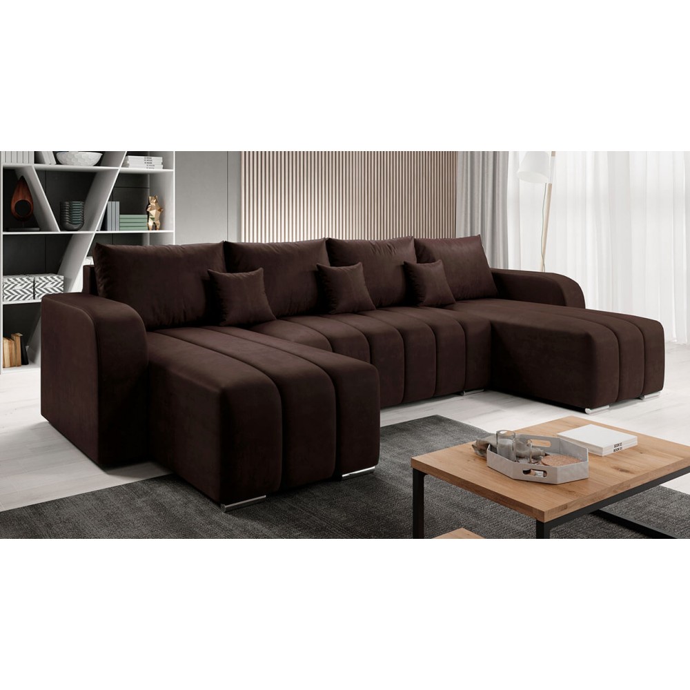 Γωνιακός καναπές Pufetto U-Kafe Skouro