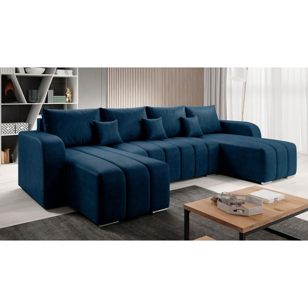 Γωνιακός καναπές Pufetto U-Mple Skouro