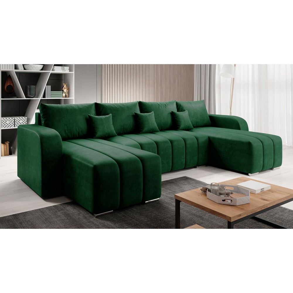 Γωνιακός καναπές Pufetto U-Prasino