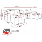 Γωνιακός καναπές Pufetto U-Sapio milo