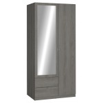 Ντουλάπα δίφυλλη Merita 88.9x51.4x191.5