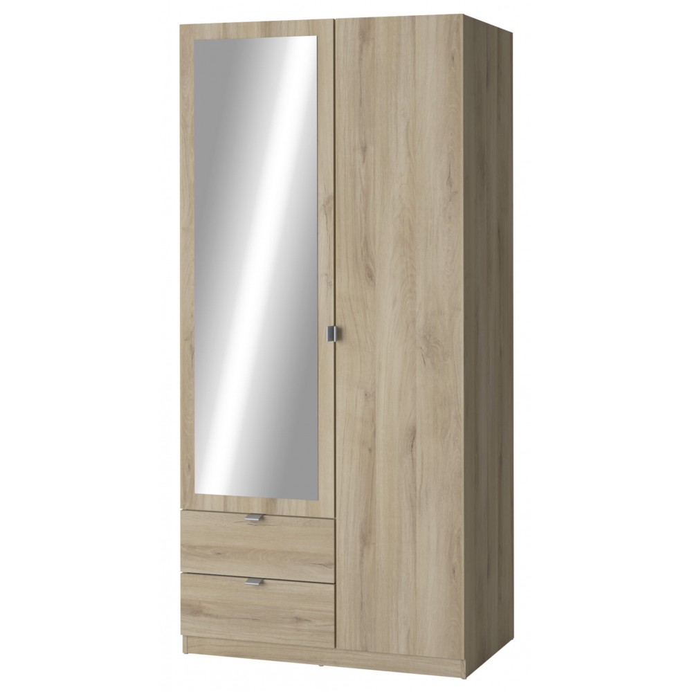 Ντουλάπα δίφυλλη Merita 88.9x51.4x191.5
