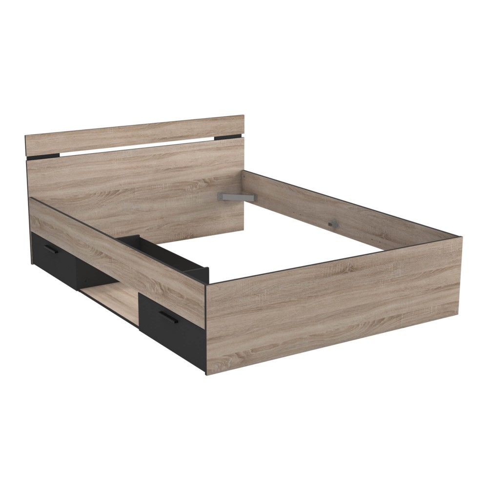 Κρεβάτι Midland-Φυσικό Μαύρο