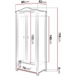 Ντουλάπα Luna δίφυλλη