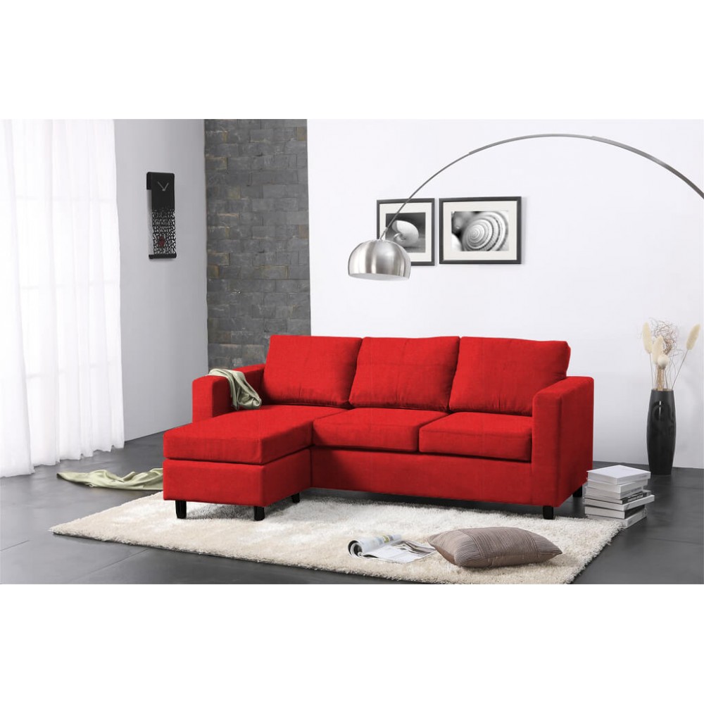Γωνιακός καναπές Ibiza-180 x 120-Κόκκινο