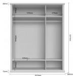 Ντουλάπα τρίφυλλη Tahoma 3D-Leuko