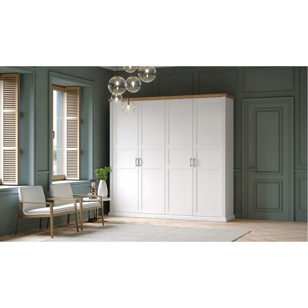 Ντουλάπα τετράφυλλη Tahoma 4D-Leuko